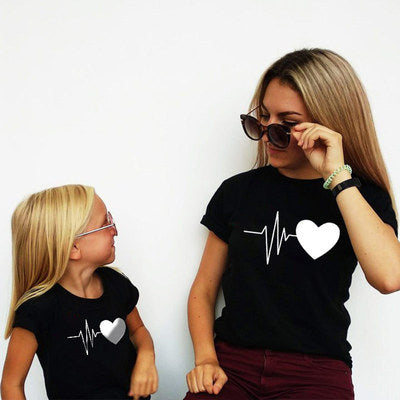 Matching T-Shirt Heart Rate Mommy & Me - dresslikemommy.com