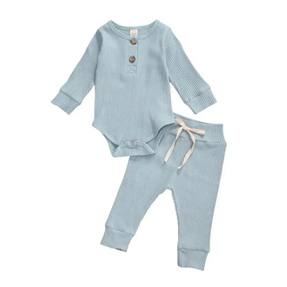 Long Sleeve 2Pc Cotton Knitted Set