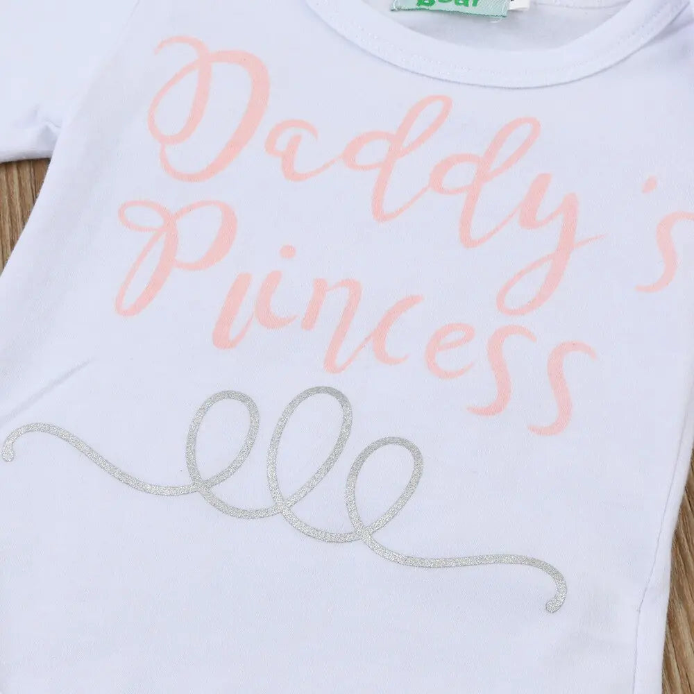 3 Piece Long Sleeve "Daddy Princess" Set