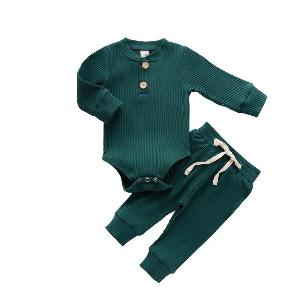 Long Sleeve 2Pc Cotton Knitted Set