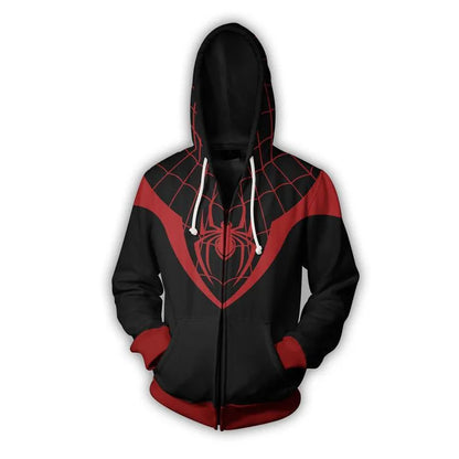 Anime Superhero Spiderman Hooded Zipper Jackets