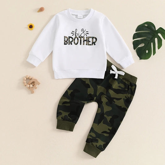 Big Brother Camouflage Pants and Sweater Set