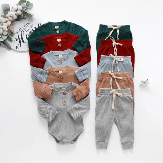 Long Sleeve 2Pc Cotton Knitted Set