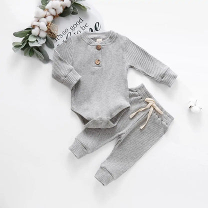 Long Sleeve 2Pc Cotton Knitted Set