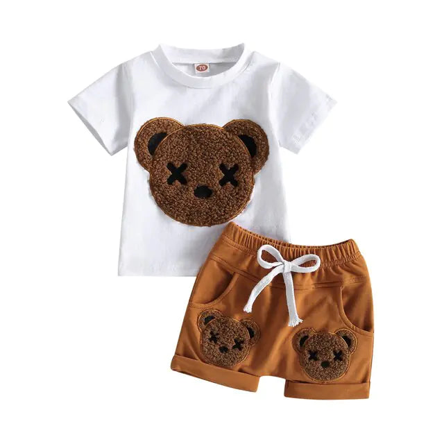 Bear Shorts And Shirt 2Pc Outfit