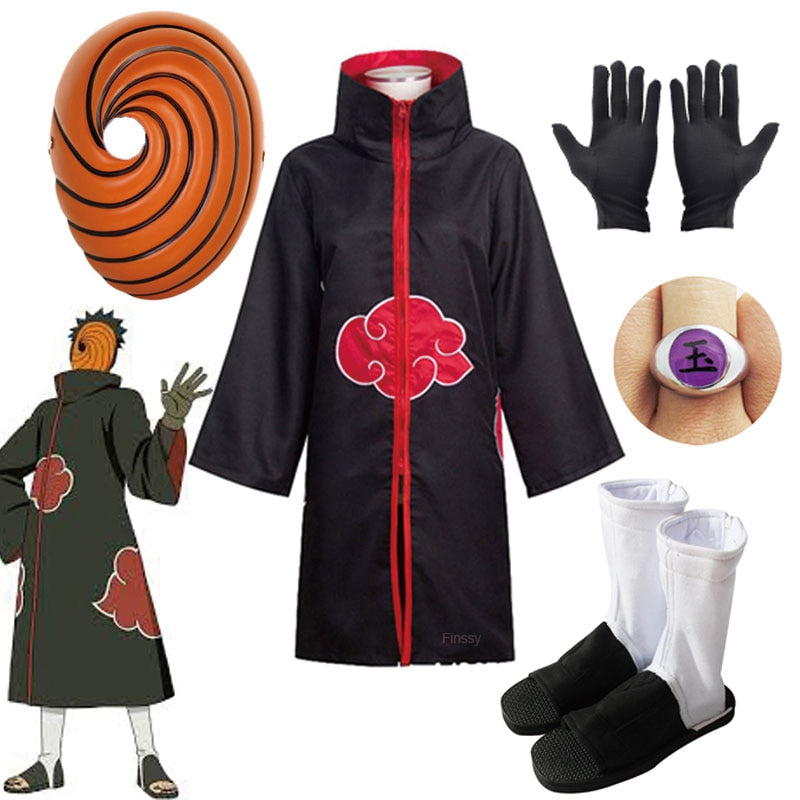 Anime Naruto Itachi Tobi Costume