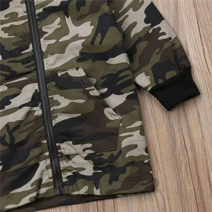 Camouflage Dinosaur Hooded Jacket