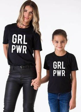 Matching T-Shirt GRL PWR - dresslikemommy.com