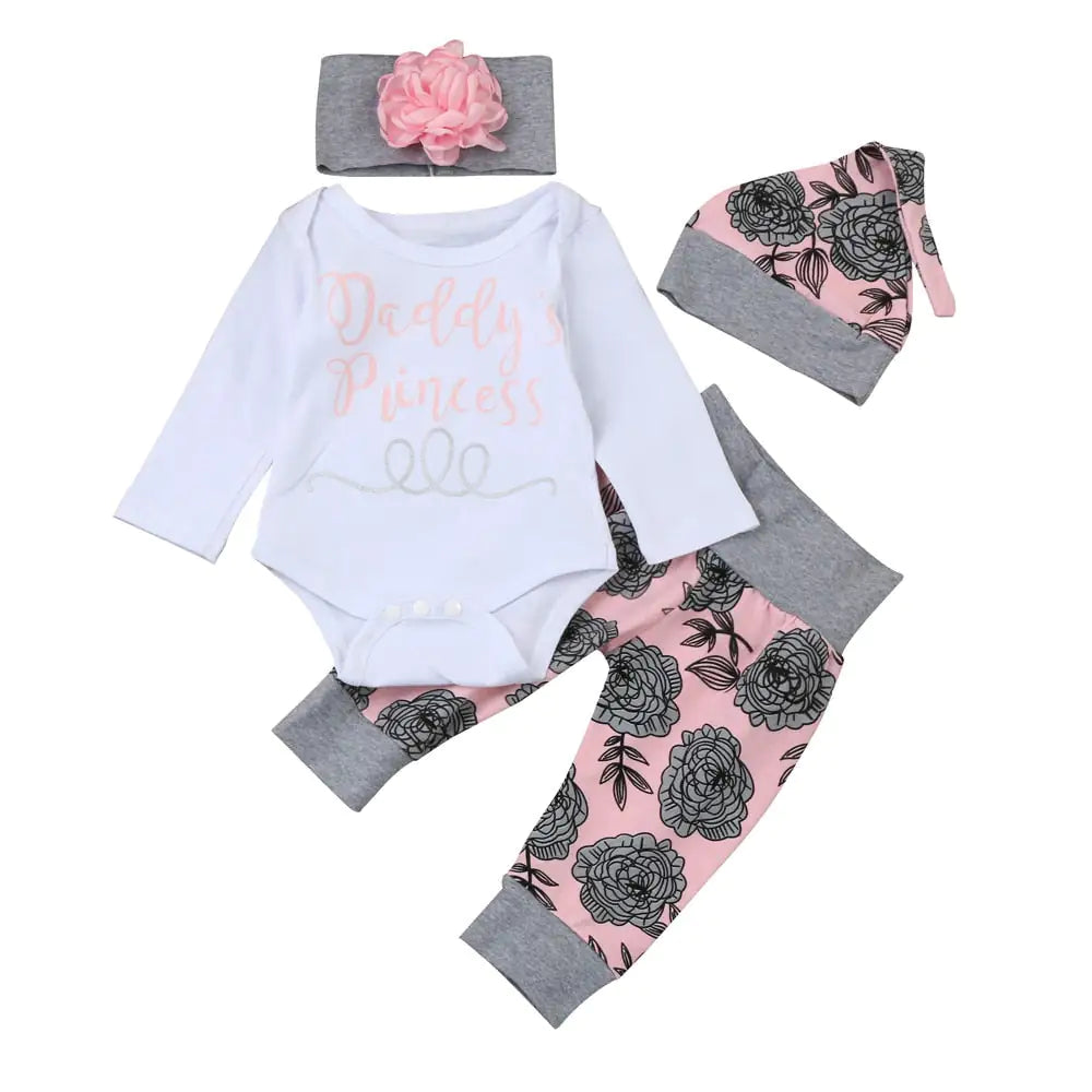 3 Piece Long Sleeve "Daddy Princess" Set