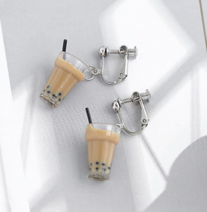 Bubble Tea Earrings by White Market