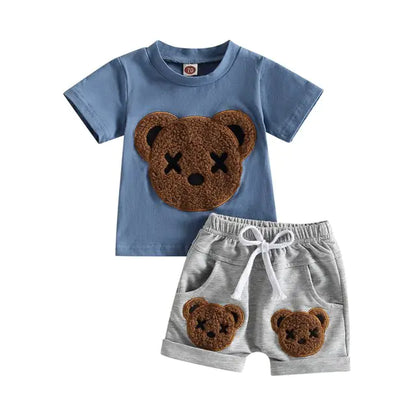 Bear Shorts And Shirt 2Pc Outfit