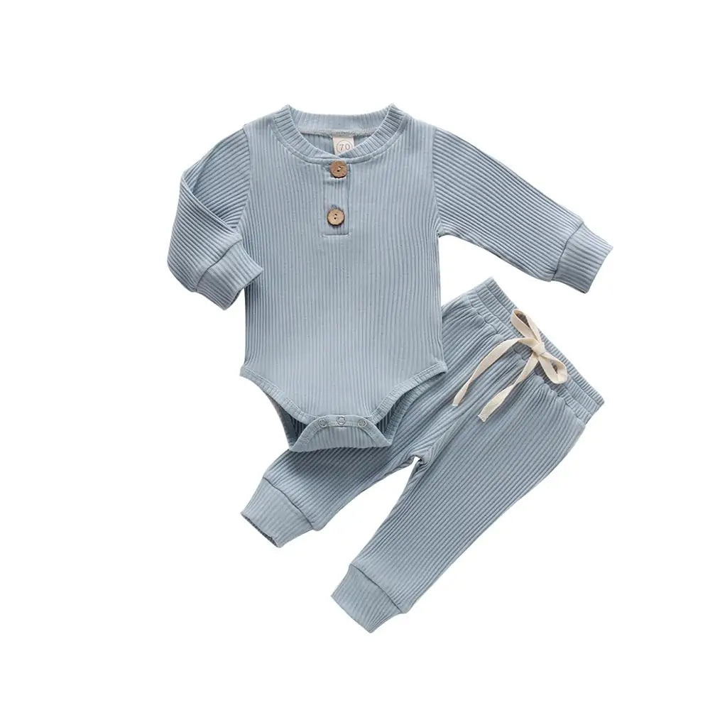 Long Sleeve 2Pc Cotton Knitted Set