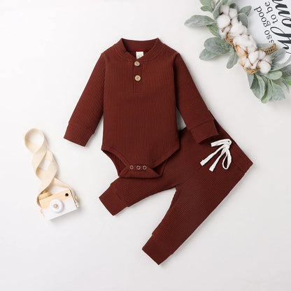 Long Sleeve 2Pc Cotton Knitted Set