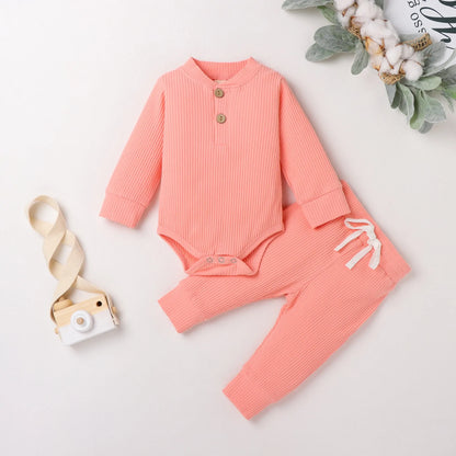 Long Sleeve 2Pc Cotton Knitted Set