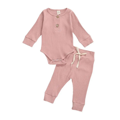 Long Sleeve 2Pc Cotton Knitted Set