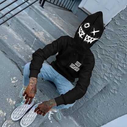 Y2K Grunge Full Face Zip Hoodie