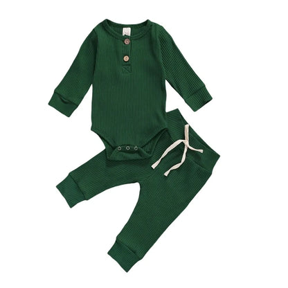 Long Sleeve 2Pc Cotton Knitted Set