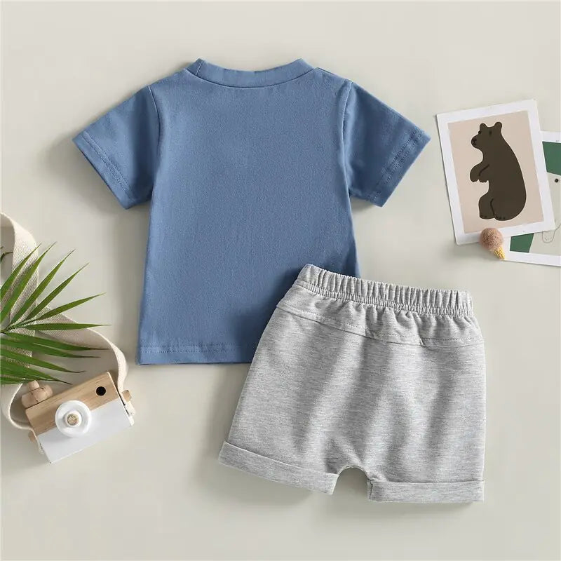 Bear Shorts And Shirt 2Pc Outfit