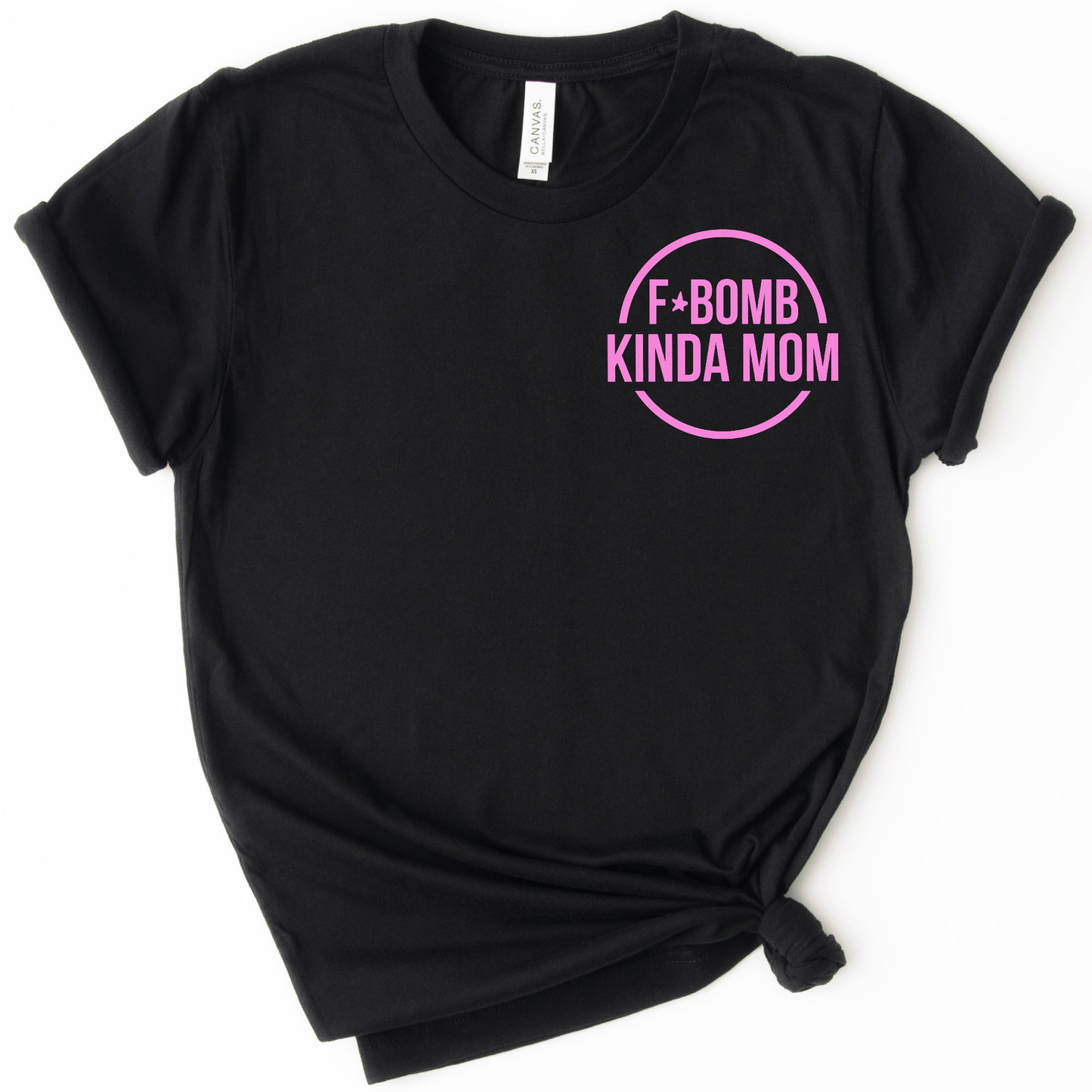 F-Bomb Kinda Mom Tee - Black w/ Pink Print by Sweetees