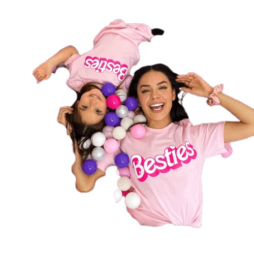 Adult Besties Barbie Tee - Pink by Sweetees