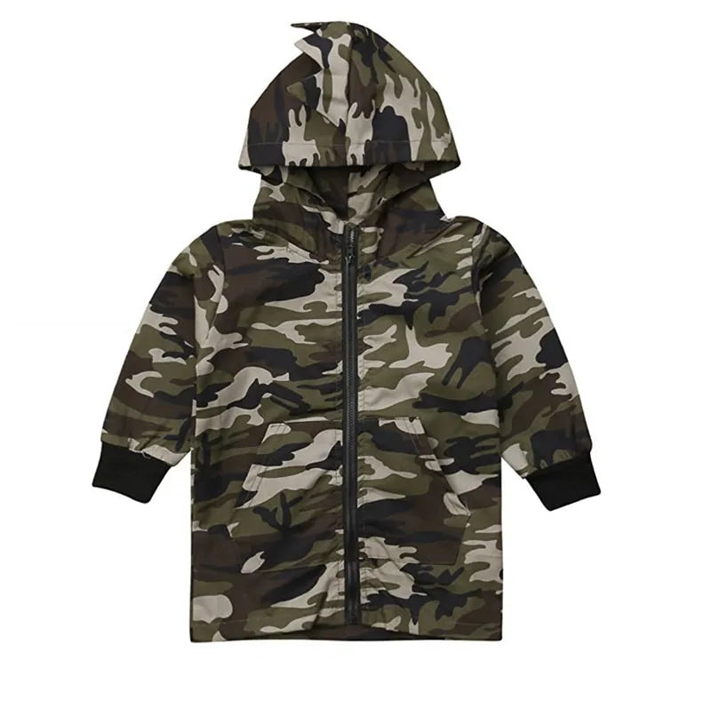 Camouflage Dinosaur Hooded Jacket