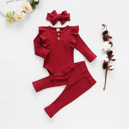 Long Sleeve 2Pc Cotton Knitted Set