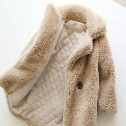 Fur Cashmere Winter Coat