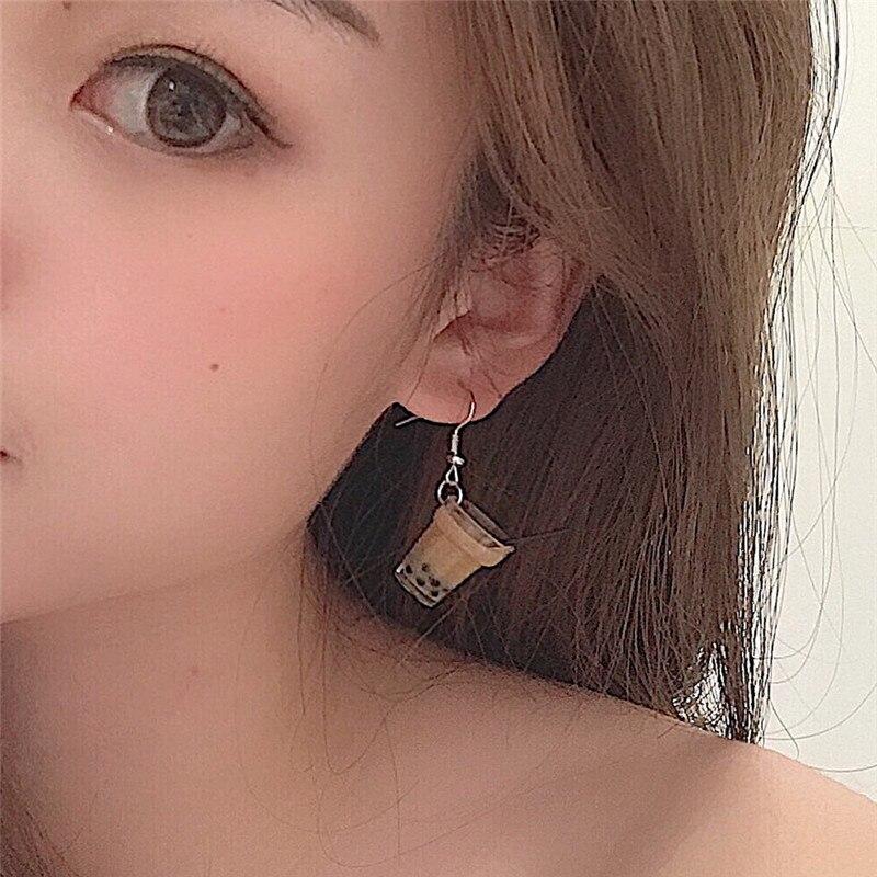 Bubble Tea Earrings by White Market