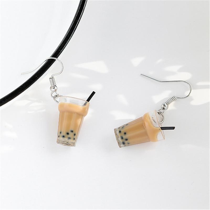 Bubble Tea Earrings by White Market