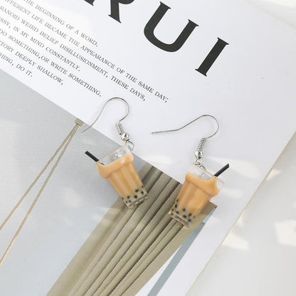 Bubble Tea Earrings by White Market