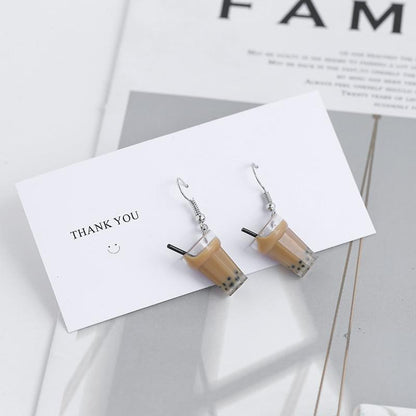 Bubble Tea Earrings by White Market