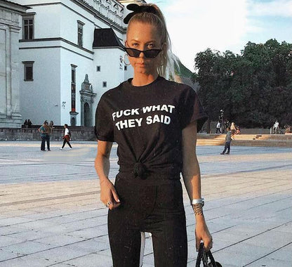 "FUCK WHAT THEY SAID" Tee by White Market