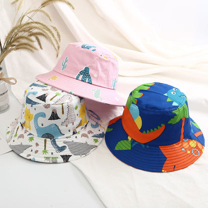 Cartoon Animal & Cactus Pattern Sunshade Bowl Hats by MyKids-USA™