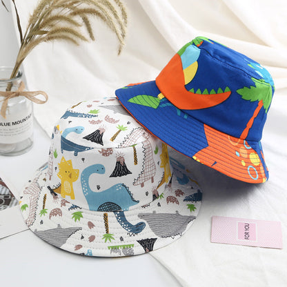 Cartoon Animal & Cactus Pattern Sunshade Bowl Hats by MyKids-USA™