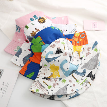 Cartoon Animal & Cactus Pattern Sunshade Bowl Hats by MyKids-USA™