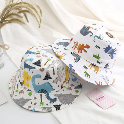 Cartoon Animal & Cactus Pattern Sunshade Bowl Hats by MyKids-USA™