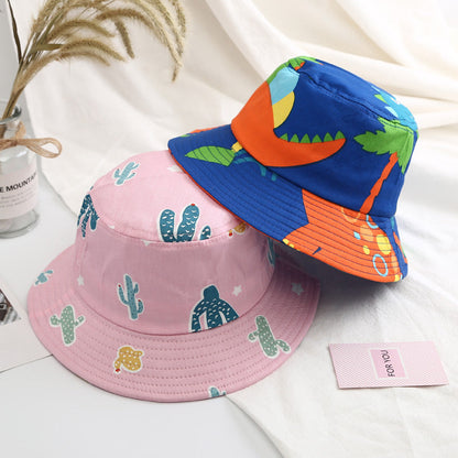 Cartoon Animal & Cactus Pattern Sunshade Bowl Hats by MyKids-USA™