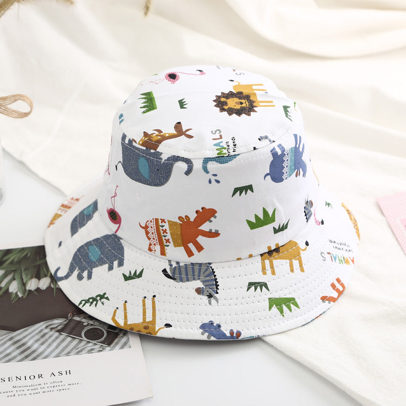 Cartoon Animal & Cactus Pattern Sunshade Bowl Hats by MyKids-USA™