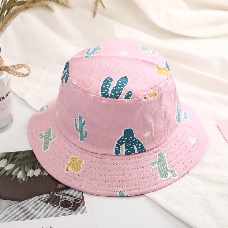 Cartoon Animal & Cactus Pattern Sunshade Bowl Hats by MyKids-USA™