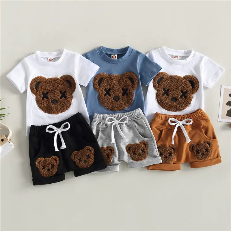 Bear Shorts And Shirt 2Pc Outfit